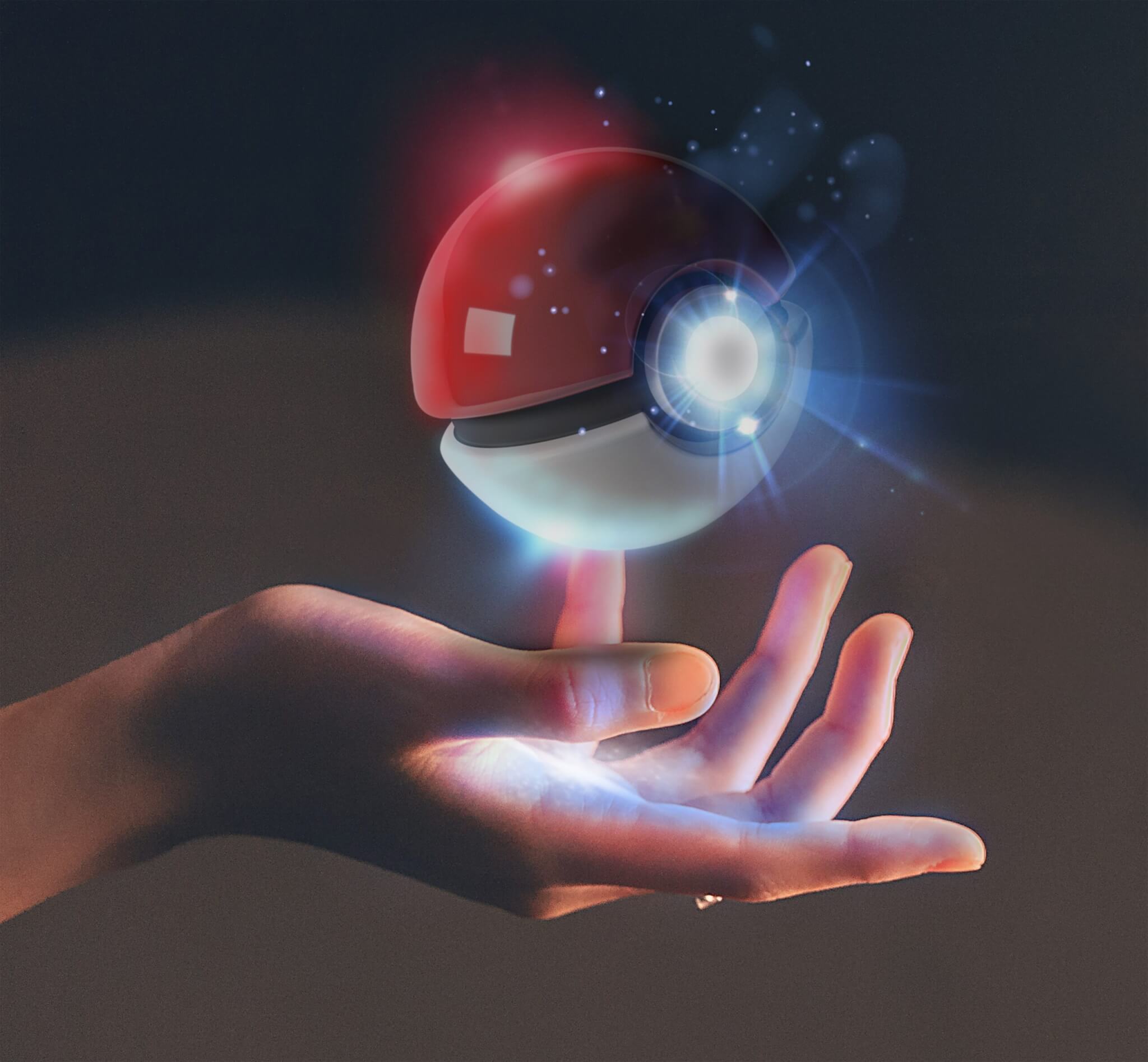 Pokeball in Person's Hand